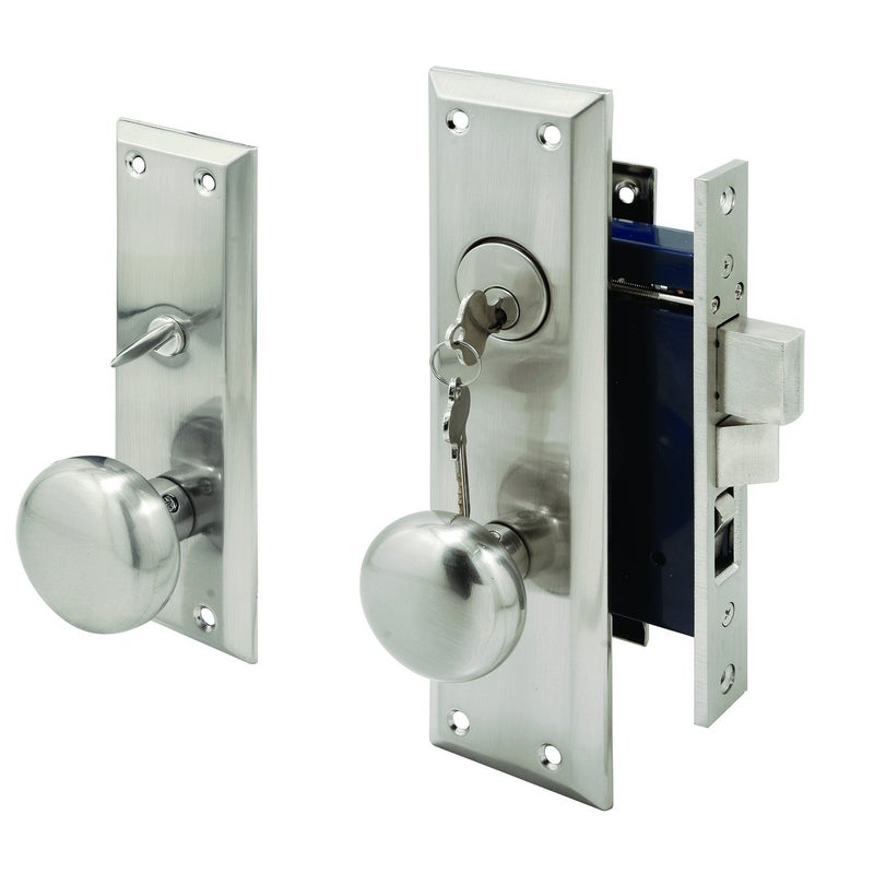Segal SE 27590 Mortise Lock Set, Satin Nickel, Left Hand, 2-1/2 In. Backset, Surface (Single Pack) - Image 1